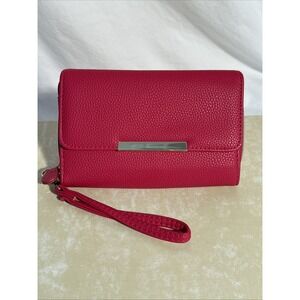 Mundi My Big Fat Wallet Wristlet SafeKeeper RFID Veg Leather Checkbook Phone New